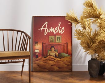Amelie Poster, Retro Movie Print, Vintage Wall Art, Audrey Tautou