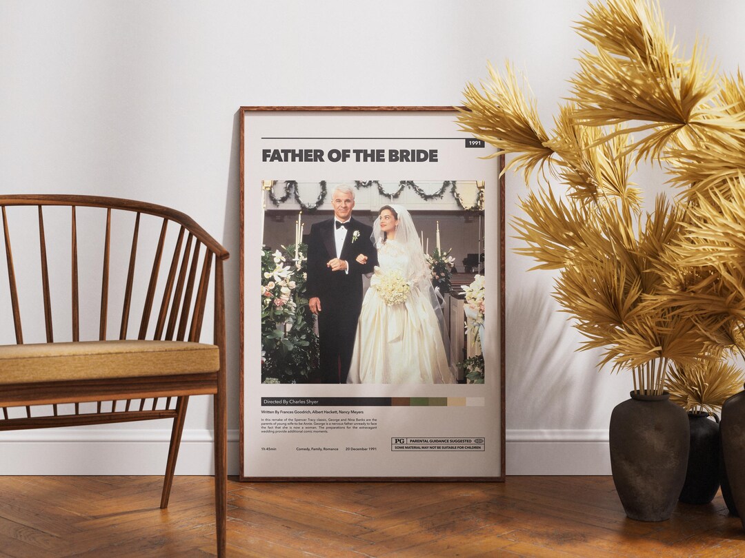 Father of the Bride Poster, Retro Vintage Movie, Print Art, Steve ...