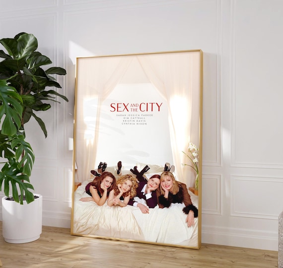 Sex and the City Poster, Tv Series Poster, Retro Poster, Minimalist Art, Vintage Poster, Wall Decor, Gift for Her, Carrie Bradshaw, Mr Big