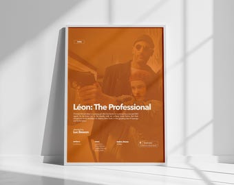 Leon – Der Profi – Filmposter, Farbdruck, Vintage-Film, Wandbild, Jean Reno