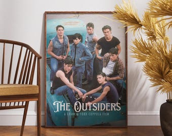 The Outsiders Poster, Retro Movie, Vintage Film, Matt Dillon, Ralph Macchio, Printable Wall Art
