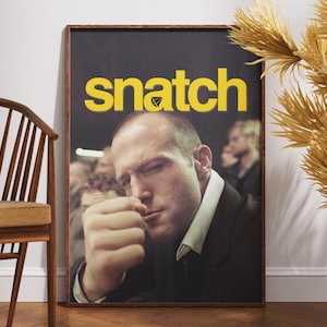 Poster di Snatch, arte murale stampabile, regalo per gli amanti del cinema, poster del film stampato, decorazione murale, Brad Pitt, Jason Statham, regalo per lui, Guy Ritchie