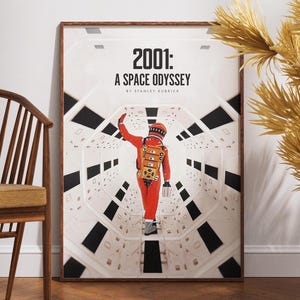 Space Odyssey Movie Poster, 2001 Space Odyssey Poster Print, Stanley Kubrick poster, Wall art, Sci-fi movie poster, Retro Movie poster