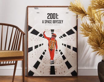 Space Odyssey Movie Poster, 2001 Space Odyssey Poster Print, Stanley Kubrick poster, Wall art, Sci-fi movie poster, Retro Movie poster