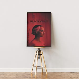 Black Swan Poster, Natalie Portman Wall Art, Minimalist Movie Print image 3