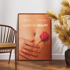 Filmposter American Beauty, retro vintage film, kunst aan de muur, Sam Mendes