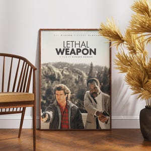 Lethal Weapon Poster, Printable Wall Art, Home Decor, Film Print, Richard Donner,