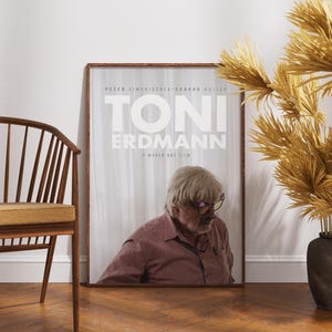 Toni Erdmann Poster, Retro Movie, Sandra Hüller, Vintage Film, Peter Simonischek, Wall Art