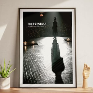 The Prestige Movie Poster, The Prestige Retro Poster, Printable Wall Art, Minimal Movie Poster, Wall Decor Idea, Movie Print, Film Poster
