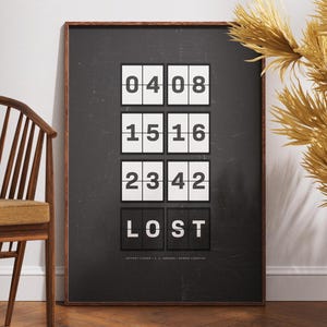 Poster Lost, Poster Serie Tv, Poster Retro, Poster Vintage, Idea Decorazione Parete, Arte Cinematografica, Regalo per Lei, Regalo per Lui, Poster Minimalista