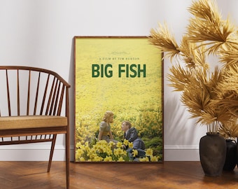 Póster de Big Fish, arte mural vintage, lámina de película retro, Tim Burton, Ewan McGregor