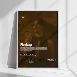 Fleabag Poster,  Colored Movie Print Tv Series Poster, Retro Poster, Vintage Poster, Wall Decor Idea, Gift for Her, Phoebe Waller Bridge