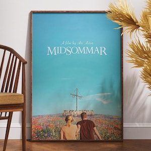 Midsommar Poster, Poster stampato, Poster di film retrò, Poster vintage, Regalo per gli amanti del cinema, Arte murale, Ari Aster, Arredamento per la casa, Florence Pugh, Dani