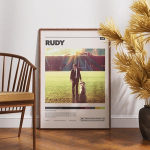 Rudy Movie Print, Printable Wall Art, Film Poster