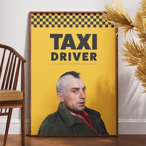 Poster del tassista, poster stampato, arredamento per la casa, poster retrò, poster vintage, regalo per lui, Robert De Niro, Martin Scorsese, Travis Bickle
