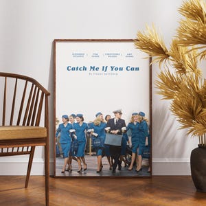 Poster di Prova a prendermi, film d'epoca, Leonardo DiCaprio, stampa di film retrò