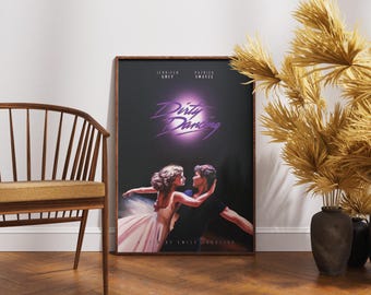 Dirty Dancing Poster, Romantic Dance Film, Retro Vintage Movie Print, Jennifer Grey,Patrick Swayze