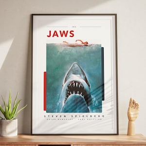 Jaws Movie Poster | Peter Benchley films Print | Movie Poster Download | Minimalist Movie Poster | Jaws Poster Print | Movie Print