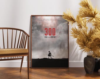 300 Spartan Poster, Warrior Film, Zack Snyder, Gerard Butler, Leonidas, Wall Decor, Print Art