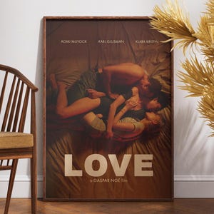 Love Movie Poster, Printable Wall Art, Movie Lover Gift, Home Decor, Print Film Poster, Wall Decor, Gaspar Noé, Gift for Her, Gift for Him