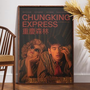 Póster de Chungking Express, póster de película retro, póster vintage, Wong Kar Wai, ángeles caídos, regalo para ella, regalo para él, Ching Hsia, arte de pared