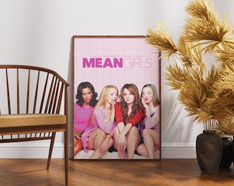 Mean Girls Poster, Retro Movie, Pink Room Decor, Physical Print, Mark Waters