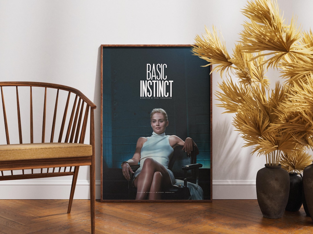 Basic Instinct Movie Poster, Sharon Stone, Retro Vintage Film, Print ...