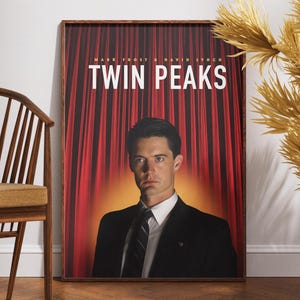 Poster del film Twin Peaks, poster del film, regalo per gli amanti del cinema, stampa artistica da parete retrò, poster del film David Lynch, design originale, regalo per lui