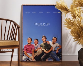 Stand by Me Poster, Retro Movie Poster, Vintage Poster, Stephen King, Gift for Him, Gift for Her, Movie Lover Gift, Printable Film Art, Gift