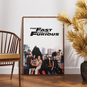 The Fast and Furious Poster, Retro Movie Art, Vintage Film, Paul Walker, Vin Diesel