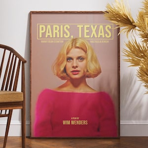Paris, Texas Poster, Retro Film Poster, Vintage Poster, Geschenk für Sie, Kunst, Geschenk für Filmliebhaber, Wim Wenders, Harry Dean Stanton