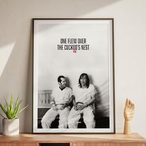 Qualcuno volò sul nido del cuculo Poster, regalo per gli amanti del cinema, poster retrò, poster vintage, Jack Nicholson, arte murale stampabile, regalo per lei
