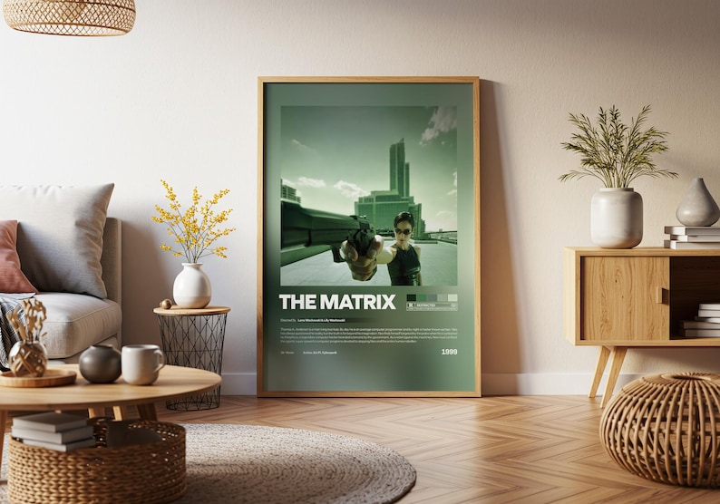 Matrix Gun Loading Room The Matrix Poster, Sci-fi Film Print, Vintage Movie , Digital Download ...
