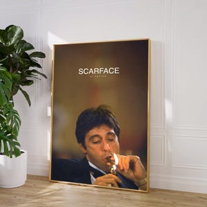 Poster di Scarface, Al Pacino, Poster del film, Arte murale, Idea di arredamento per la casa, Poster retrò, Tony Montana, Poster vintage, Idea regalo, Regalo per lui