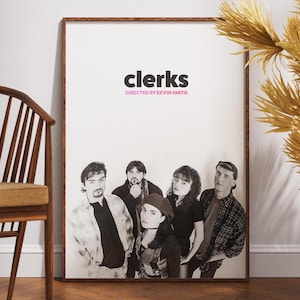 Clerks Filmplakat, Filmplakat, Wandkunst, Vintage Film Plakat, Retro Plakat, Film Liebhaber Geschenk, Wohnkultur, Kevin Smith, Geschenk für Ihn