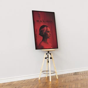Black Swan Poster, Natalie Portman Wall Art, Minimalist Movie Print image 4