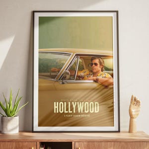 Poster del film Once Upon Time in Hollywood, stampa del film, regalo per gli amanti del cinema, arte murale retrò, poster del film di Quentin Tarantino, regalo per lui