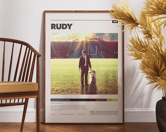 Rudy Movie Print, Printable Wall Art, Movie Lover Gift, Film Poster, Wall Decor, Gift for Him, Rudy Film Print, Sean Astin, Jon Favreau