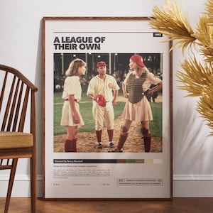 Ragazze vincenti Poster, regalo per lei, film sportivo, poster cinematografico, Tom Hanks, arredamento per la casa, arte murale, Geena Davis, poster retrò vintage