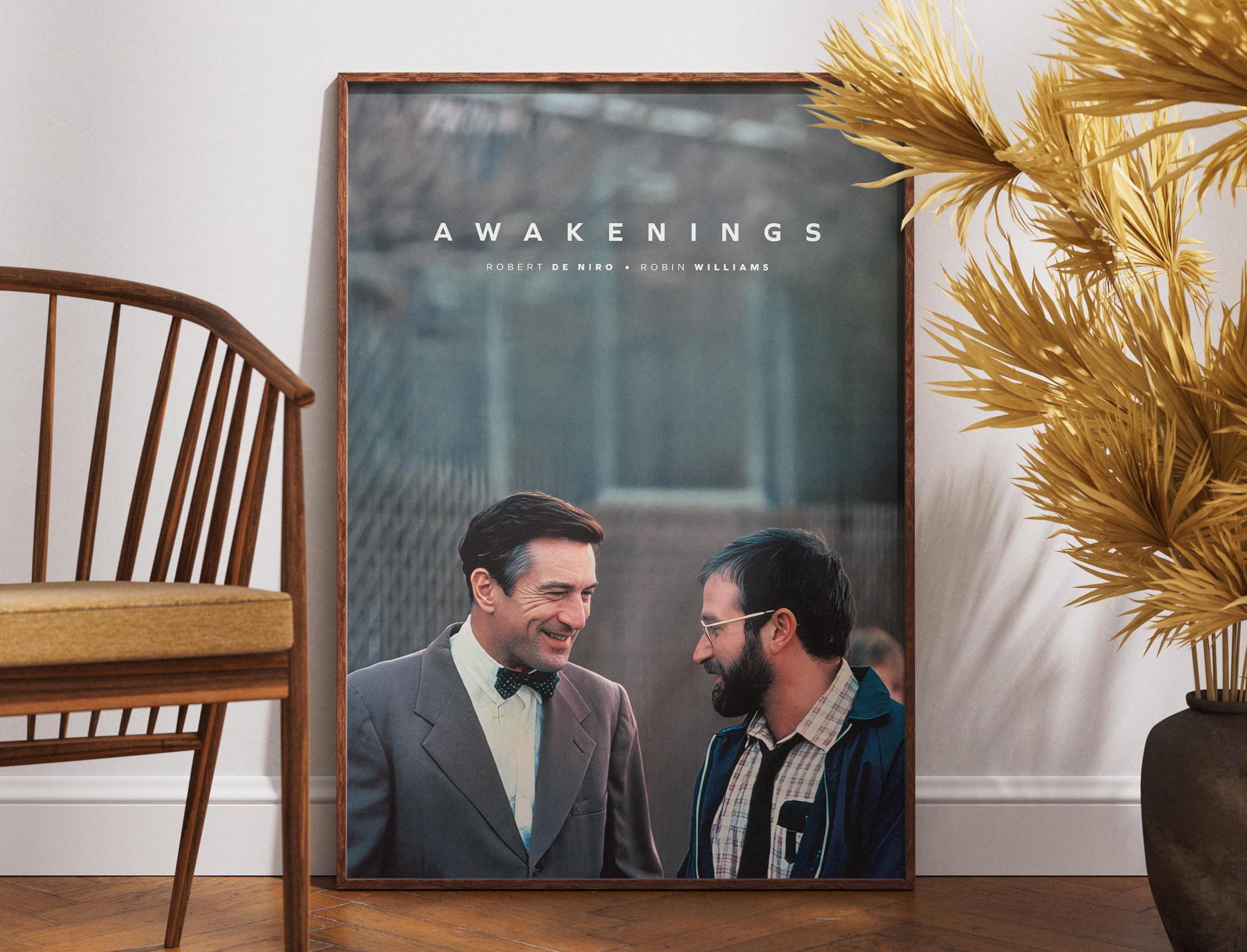 Awakenings Poster, Retro Movie Poster, Vintage Poster, Gift for Him, Printable Art, Home Decor, Wall Decor, Robert De Niro, Robin Williams