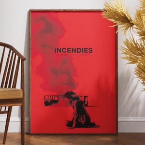 Incendies Movie Poster, Retro Wall Art, Vintage Film Poster, Canadian Drama, Denis Villeneuve Movie, Gift Idea, Home Decor, Gift for Her