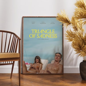 Póster de la película El triángulo de la tristeza, Impresión artística, Ruben Östlund, Cine retro vintage, Harris Dickinson