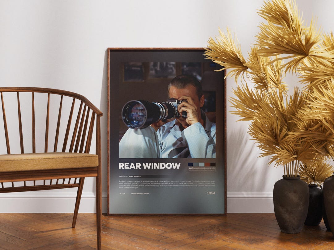 Rear Window Poster, Retro Movie, Vintage Film, James Stewart, Grace ...