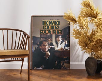 Dead Poets Society Poster, Robin Williams Wall Art, Movie Lovers Gift