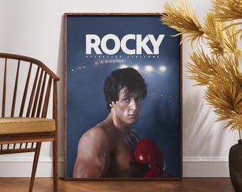 ロッキー映画キャンバスポスター：シルベスター・スタローンの