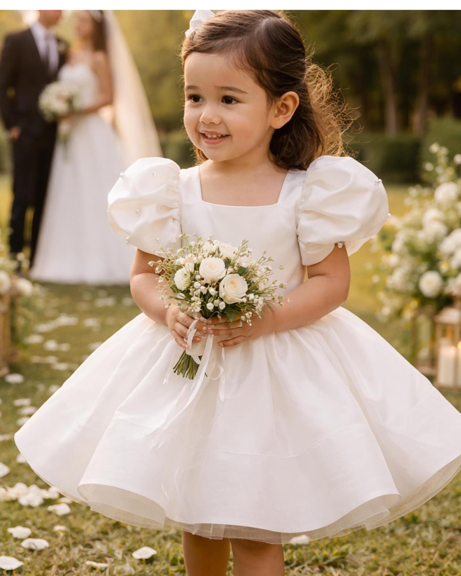 strapless open back dress Princess Daliana D25092 FLOWER GIRL DRESS/COMMUNION DRESS main image 1