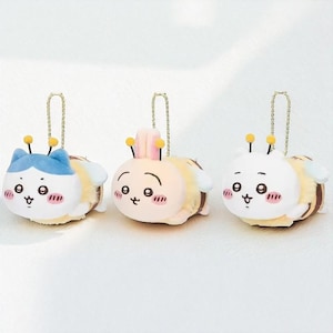 Chiikawa Anime Bee Plush Toy, Hachiware Plush Doll Keychain, Usagi Kawaii Plush Doll Bag Pendant, Girls Bag Accessories Birthday Gift