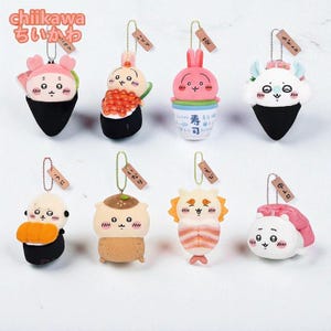 Chiikawa Food Series Plush Toy,  Sushi Series, Kawaii Cute Usagi Plush Doll, Pendant Kawaii Hachiware