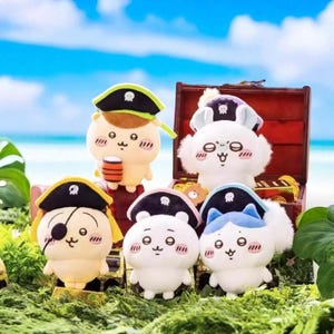 Chiikawa Pirate Series, Chiikawa Hachiware Usagi and MomogaPlush Pendant, Bag Keychain Pirate Usahi