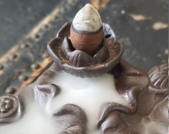 Vanilla backflow incense cones, hand dipped incense cones ~ Very warm, rich, sweet, high powered vanilla